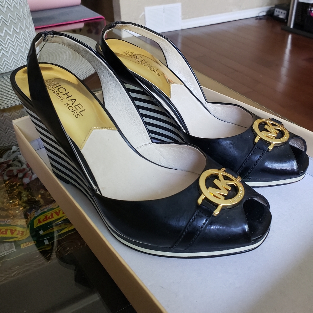 Michael Kors Patent Leather Wedges